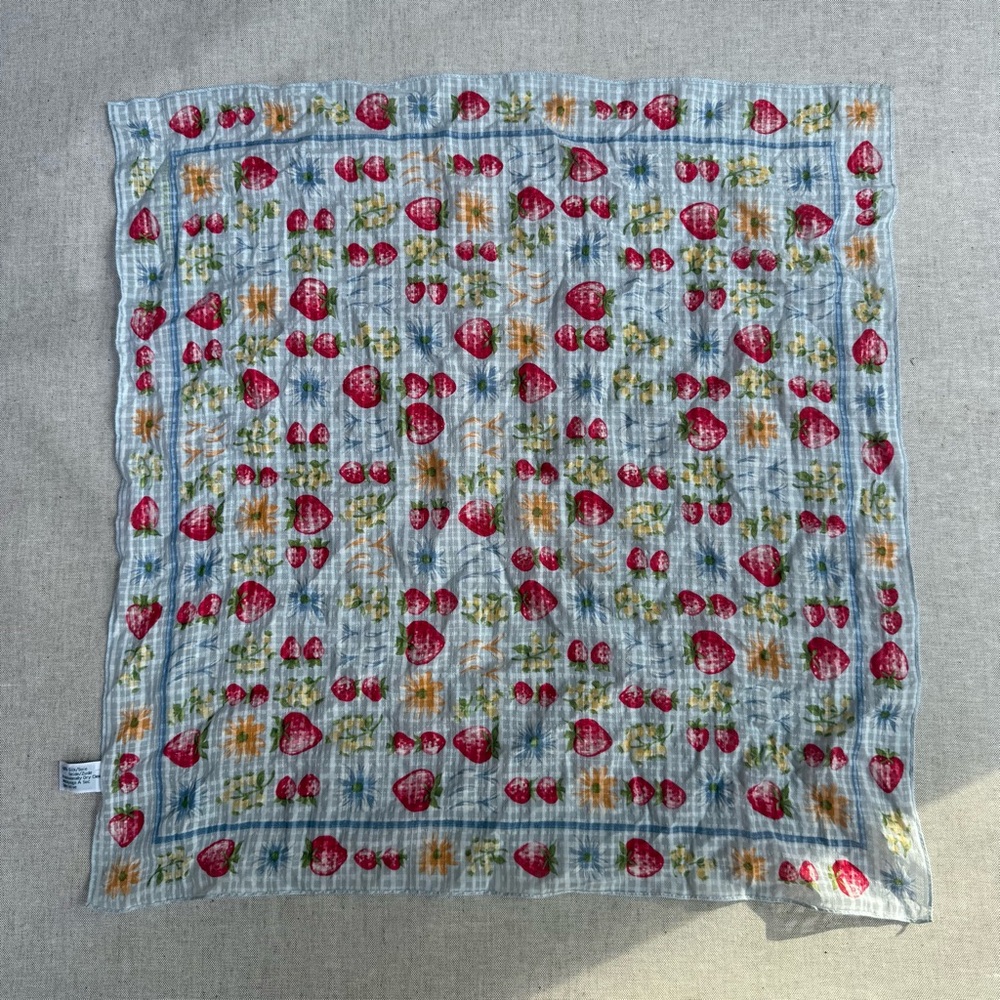 Laura Ashley strawberry Silk Scarf
